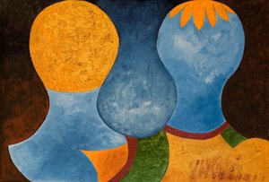 Zwei Zwillinge, aber nur eine orange Krone, 2005 von Jan Groneberg