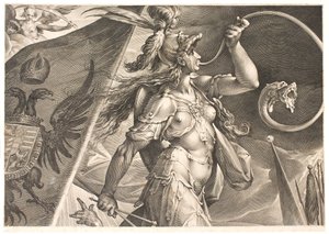 Bellona unterstützt die Armee des Kaisers in einem Sieg über die Türken von Jan Harmensz. Muller