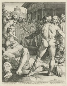 Kampf zwischen Odysseus und Irus