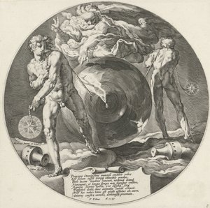 Gottes Geist schwebt über dem Wasser von Jan Harmensz. Muller