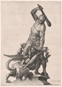 Herkules tötet die Hydra von Jan Harmensz. Muller