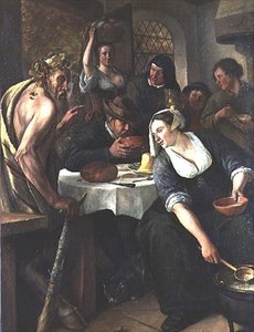 Der Satyr und der Bauer von Jan Havicksz. Steen