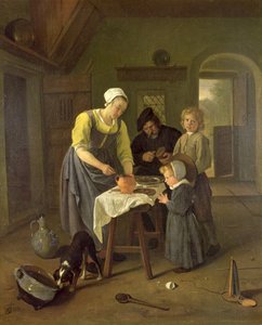 Bauernfamilie beim Essen, ca. 1665