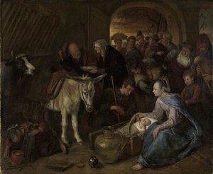 Die Anbetung der Hirten, 1660-79 von Jan Havickszoon Steen