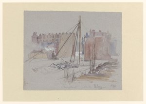 Bauarbeiten an der Van Eeghenstraat, hinter der Parkweg von Jan Hoynck van Papendrecht