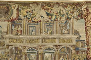 Detail des Palastes und Musikerengel aus Vertumnus und Pomona, ca. 1630
