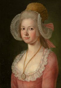 Porträt einer Dame mit Haube, 1785 von Jan Jahn