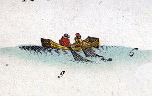 Heringsfischer aus dem Atlas von Jansson Janssonius von Jan Janssonius