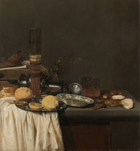 Stillleben mit einem hohen Bierglas von Jan Jansz. van de Velde (III)