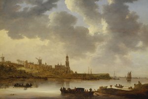 Blick über den Rhein bei Rhenen von Jan Josephsz van Goyen