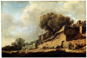 Landschaft mit einem Bauernhaus von Jan Josephsz van Goyen