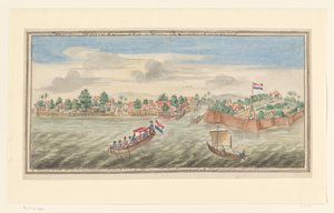 Ansicht von Malakka vom Meer aus von Jan Keldermans