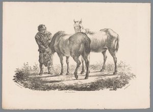Mann und zwei Pferde von Jan Kobell (III)