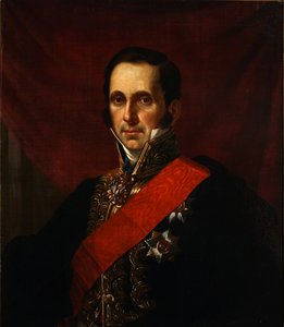 Porträt von Graf Sergey Semionovich Uvarov 1786-1855, 1844 von Jan Ksawery Kaniewski
