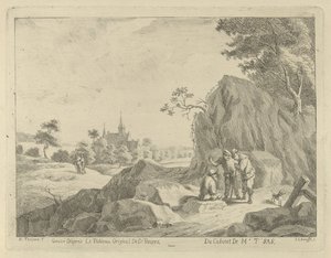 Landschaft mit Reisenden und Hirten