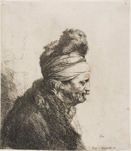 Büste eines orientalischen Mannes, nach rechts blickend von Jan Lievens