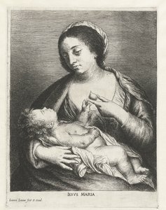 Maria mit Kind und einer Birne von Jan Lievens