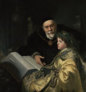 Prinz Karl Ludwig von der Pfalz mit seinem Tutor Wolrad von Plessen in historischer Kleidung von Jan Lievens