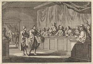 Reformierte Prediger Gilly und Courdil lesen auf der Synode in Sorges eine Erklärung vor, dass sie zur katholischen Kirche übertreten, 3. Juni 1683