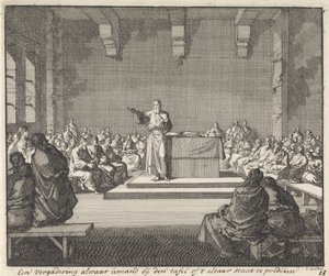 Predigt eines Priesters am Altar