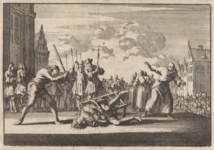 In Mainz wird der kaiserliche Oberkriegskommissar Cronsbruck enthauptet, 1691 von Jan Luyken