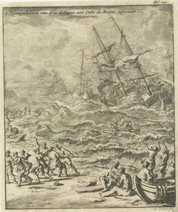 Schiffsuntergang am Kap der Guten Hoffnung, 1693 von Jan Luyken