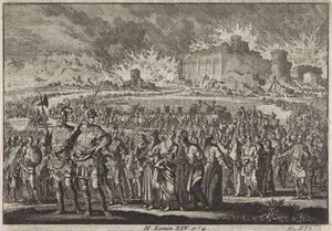 Zerstörung Jerusalems durch das babylonische Heer von Jan Luyken