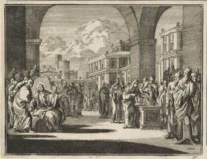 Großzügigkeit der armen Witwe von Jan Luyken