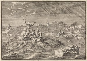 Hochwasser in Groningen, 1686 von Jan Luyken