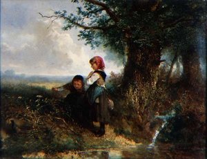 Der Fasan: Landschaft mit Figuren von Jan Mari Henri Ten Kate