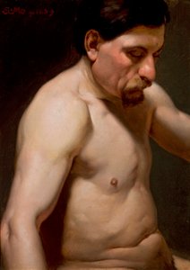 Halbnackter Mann