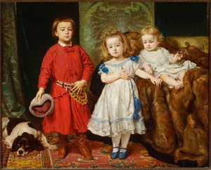 Porträt von drei Kindern des Künstlers von Jan Matejko