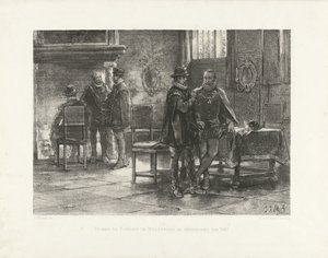 Begegnung von Oranien mit Egmond in Willebroek, 1567 von Jan Mesker