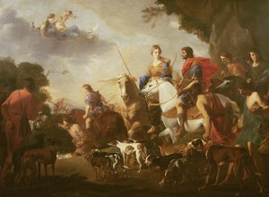 Dido und Aeneas auf der Jagd