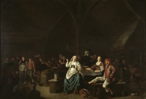 Trinkgelage in einem Gasthaus von Jan Miense Molenaer