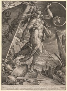 Bellona führt die Armeen des Kaisers gegen die Türken, 1600 von Jan Muller
