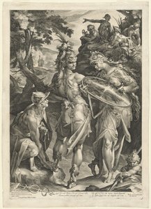 Minerva und Merkur bewaffnen Perseus