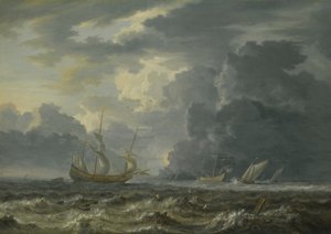 Schiffe in stürmischer See von Jan Peeters the Elder
