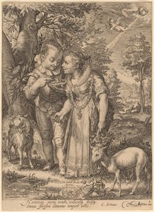 Frühling von Jan Pietersz Saenredam after Hendrik Goltzius