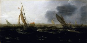 Niederländische Boote im starken Wind