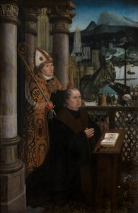 (Detail) Stifter mit St. Nikolaus und Stifterfrau mit St. Godeliva, ca. 1515-21 von Jan Provoost