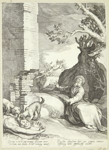 Ahija und Jerobeams Frau von Jan Saenredam