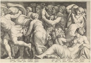 Fries mit der Bestrafung von Niobe (Tafel 8) von Jan Saenredam