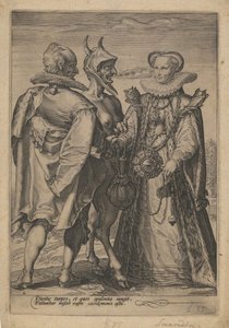 Heirat aus Reichtum, durchgeführt vom Teufel, ca. 1600 von Jan Saenredam