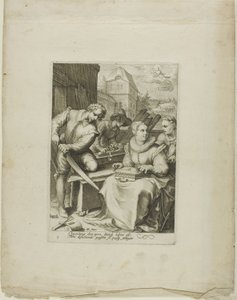 Mittag, Platte drei aus Vier Tageszeiten von Jan Saenredam