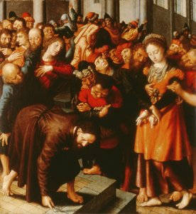 Christus und die Ehebrecherin von Jan Sanders van Hemessen