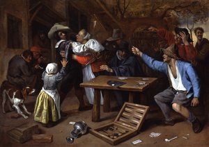 Streit beim Kartenspiel von Jan Steen
