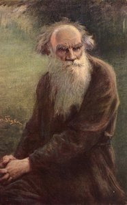 Porträt des Autors Leo N. Tolstoi 1828-1910, 1910