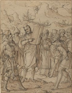 Moses überbringt den Israeliten Gottes Gebote von Jan Swart Van Groningen