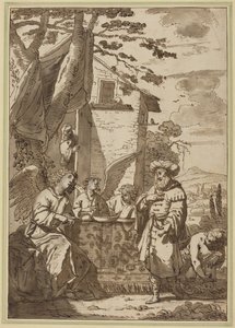 Abraham bewirtet die Engel von Jan Tengnagel